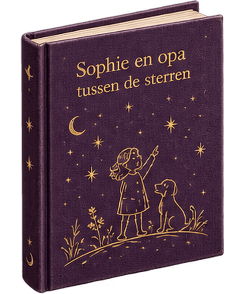 Hardcover van het voorbeeldverhaal Sophie en opa tussen de sterren
